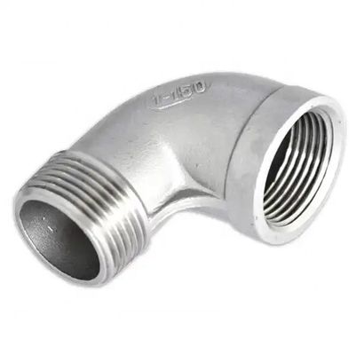 Pièces d'acier inoxydable 304 316 90 degrés à filetage pour tuyaux à coudée pour fournitures de plomberie