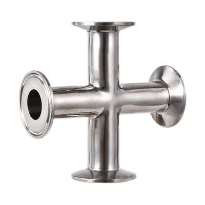 WZ ISO Standard Size 4 Way Elbow Pipe Fitting en acier inoxydable 304/316 pour le secteur sanitaire