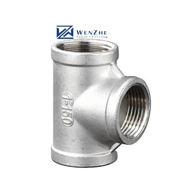 Acier inoxydable 201 304 316 TEE BSPT interne BSPT fil de même diamètre raccords de tuyauterie