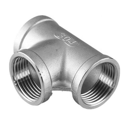 Acier inoxydable 201 304 316 TEE BSPT interne BSPT fil de même diamètre raccords de tuyauterie