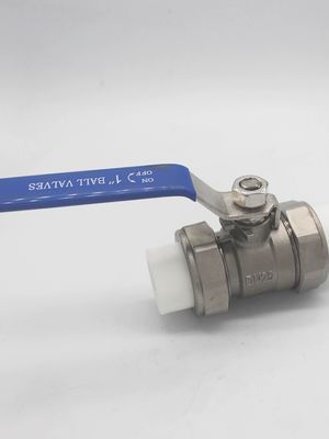Valve à billes d'eau soudés à chaud à double union en acier inoxydable pour applications industrielles