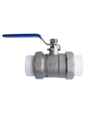 Valve à billes d'eau soudés à chaud à double union en acier inoxydable pour applications industrielles
