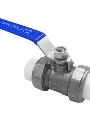 Valve à billes d'eau soudés à chaud à double union en acier inoxydable pour applications industrielles