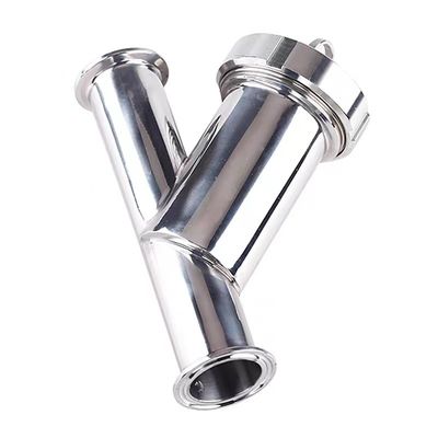 Sanitaire 304 316L Filtre à filtre de type Y en acier inoxydable avec connexion DIN SMS SUS 3A
