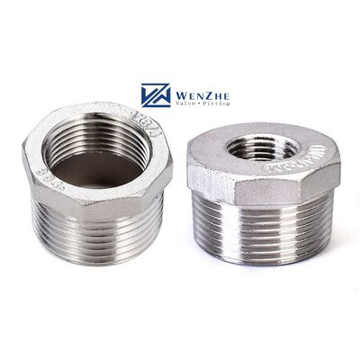 En acier inoxydable, boîtier hexagonal pour joint de fil BSP du NPT