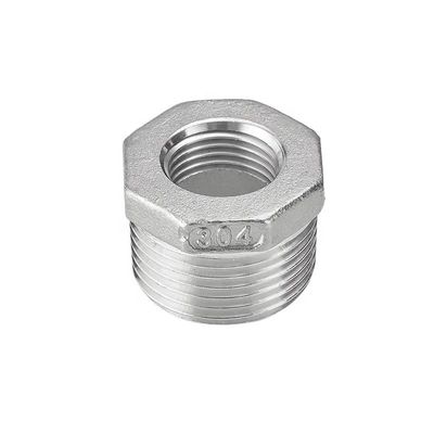 En acier inoxydable, boîtier hexagonal pour joint de fil BSP du NPT