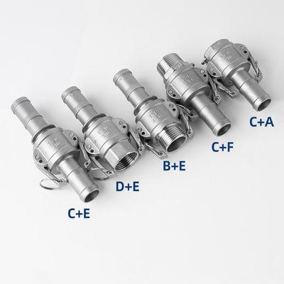 Acier inoxydable 304 316 couplage rapide à camouflage de type F BSPT NPT fileté pour la même taille
