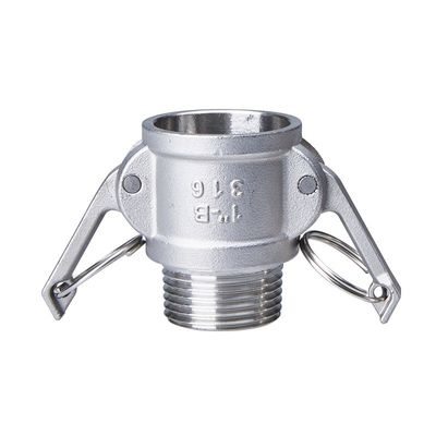 Acier inoxydable supporté par ODM 304 316 Camlock couplage rapide de type B BSPT NPT fileté