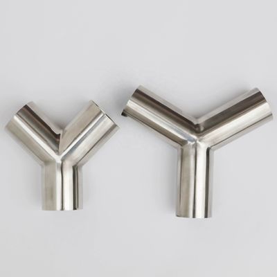Garantit en acier inoxydable 304 316 Pipe montée à 45 degrés Tee type Y Tee avec coulée égale