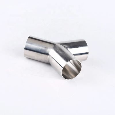 Garantit en acier inoxydable 304 316 Pipe montée à 45 degrés Tee type Y Tee avec coulée égale