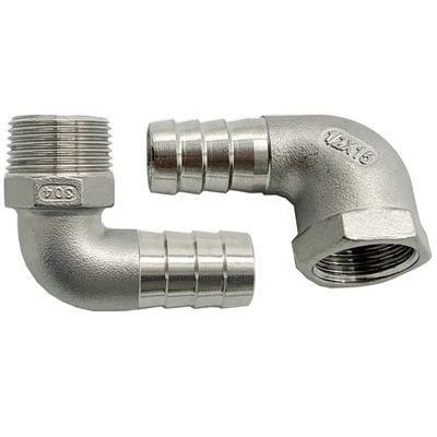Acier inoxydable 304 316 90 degrés mâle Elbow Hose Barbe 1/4''-4.0' BSP mâle x 16 mm