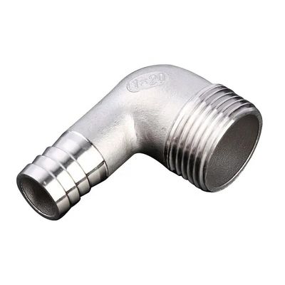 Acier inoxydable 304 316 90 degrés mâle Elbow Hose Barbe 1/4''-4.0' BSP mâle x 16 mm