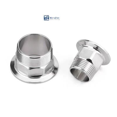 Ferrule en acier inoxydable hygiénique SS304/SS316L à triclampe hexagonale à fil de tétons