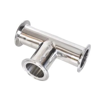 L'huile et l'eau gazeuse 3A DIN Tête cylindrique Code SS316L 304 Tête de pince sanitaire standard 1/4''-6