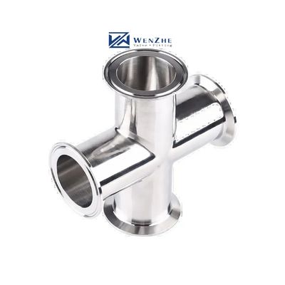 1/4''-6'' égale 3A DIN Sanitaire Croix à raccordement rapide en acier inoxydable 304