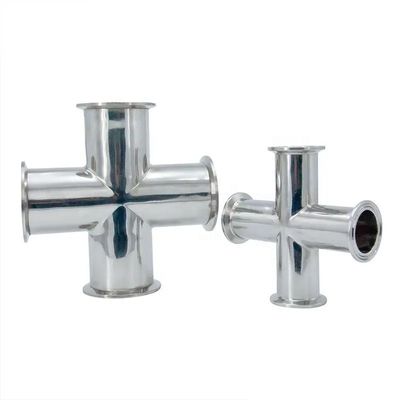 1/4''-6'' égale 3A DIN Sanitaire Croix à raccordement rapide en acier inoxydable 304