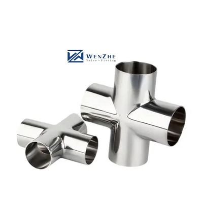 Croix de soudage en acier inoxydable 304/316 équivalent avec polissage des miroirs internes et externes SMS 3A