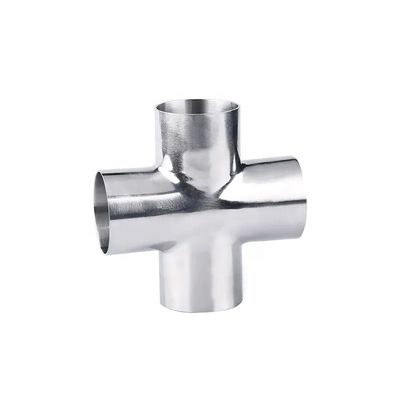 Croix de soudage en acier inoxydable 304/316 équivalent avec polissage des miroirs internes et externes SMS 3A