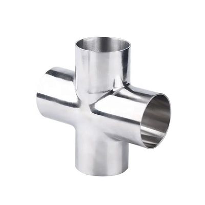 Croix de soudage en acier inoxydable 304/316 équivalent avec polissage des miroirs internes et externes SMS 3A