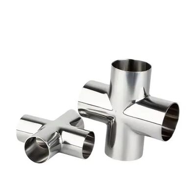 Croix de soudage en acier inoxydable 304/316 équivalent avec polissage des miroirs internes et externes SMS 3A