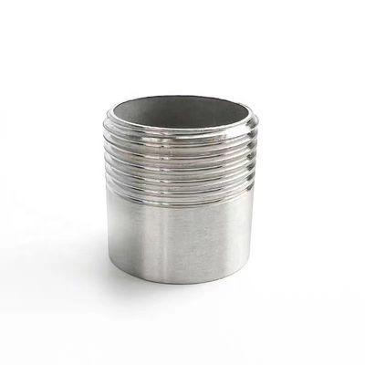 Silver WZ SS316 Baril mâle Nipple NPT BSPP BSPT G fileté 2 "